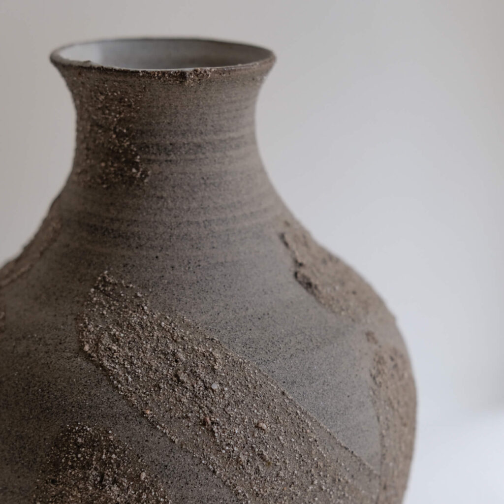 Grey sand vase